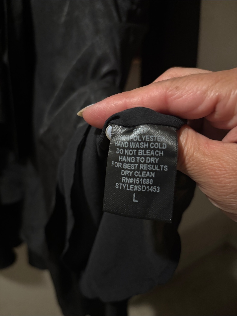Stories Black Ruffled Mini Dress - Picture 9 of 10